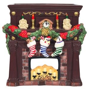 PartyLite Hearthside Aroma Melts Wax Warmer Christmas Fireplace Holiday Decor‎